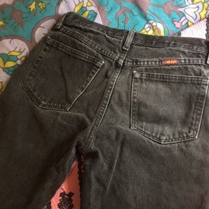 70s Vintage Rustler black faded denim “mom” jeans.